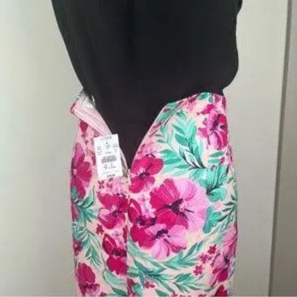 NWT Women’s J.Crew Pink Turquoise Blue Floral Pencil Skirt Size 14 | NWT - Picture 5 of 14